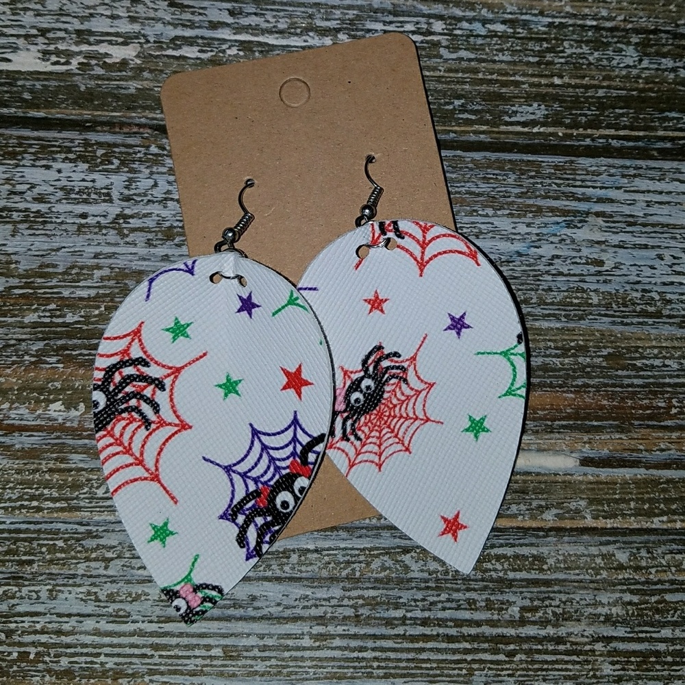 Halloween spider earrings